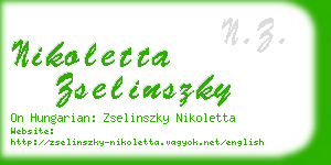nikoletta zselinszky business card